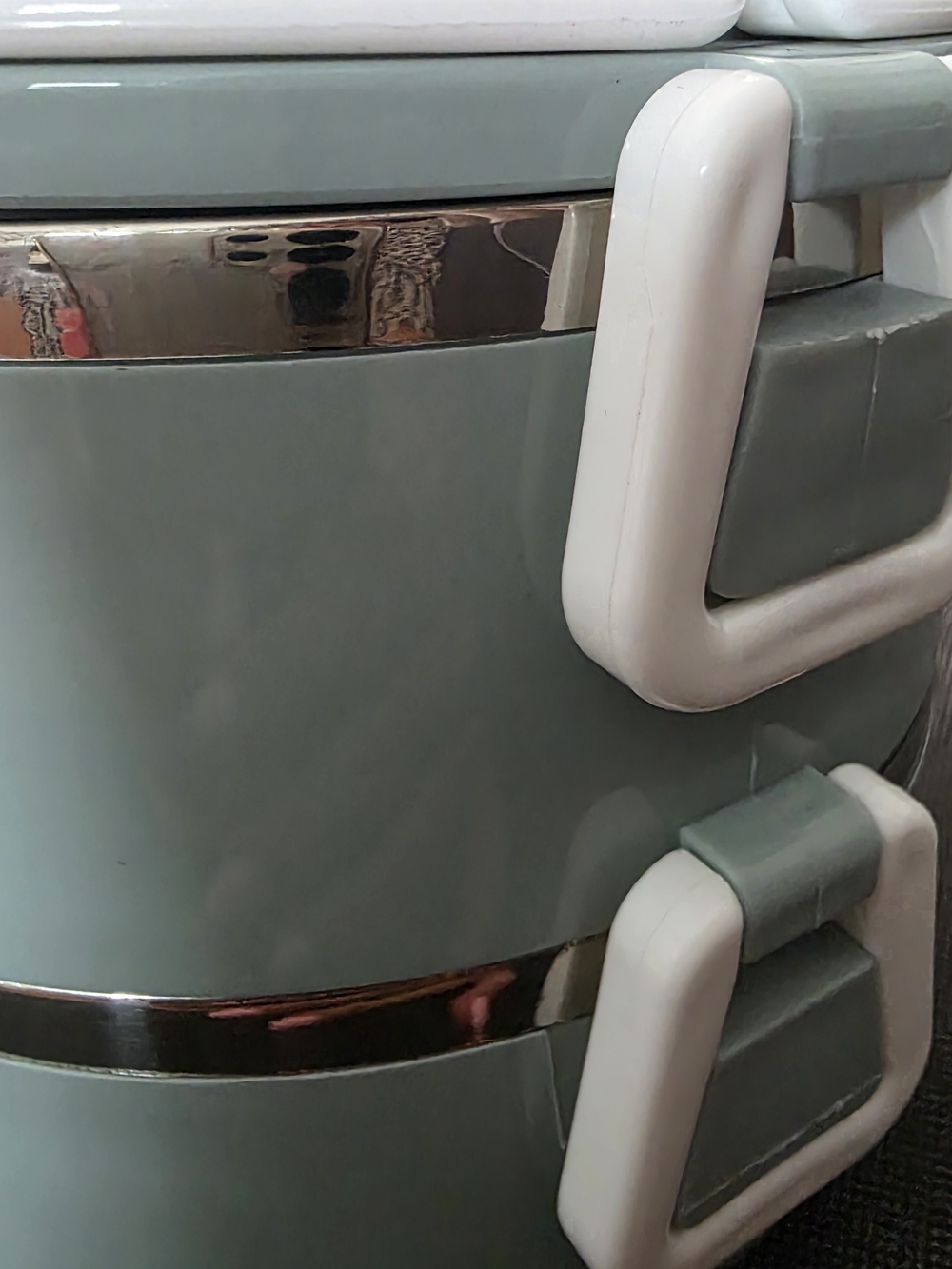 Brand Lunch Box - Light Gray Stackable Food Container - Picture 6 of 7